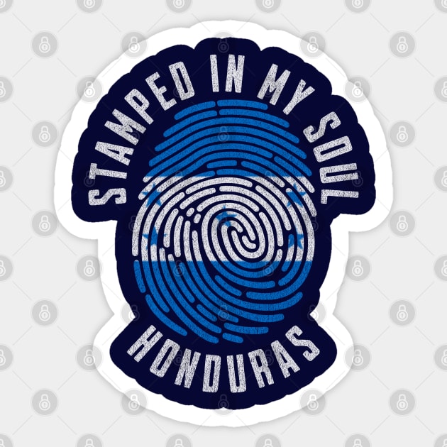 Honduras Flag Fingerprint Art for Proud Honduran Heritage Fans Sticker by Yesteeyear